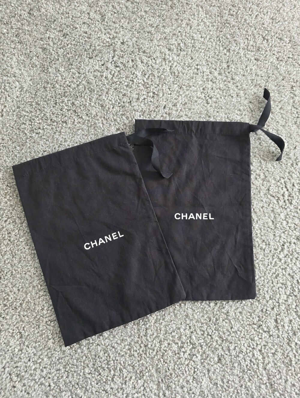 Chanel Black Drawstring Dust Bag Bundle Of 2 BRAND NEW